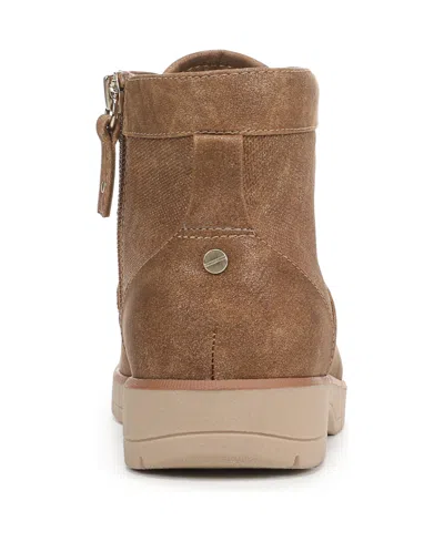 Dr. Scholl's Women's Northstar Round Toe Lace Up Short Boots In Brown