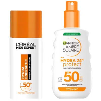 L'oreal Men Expert L'oreal Men X Ambre Solaire Spf50 Face & Body Hydrating Suncream Bundle