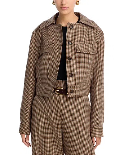 A.l.c A. L.c. Blake Plaid Wool Jacket In Brown