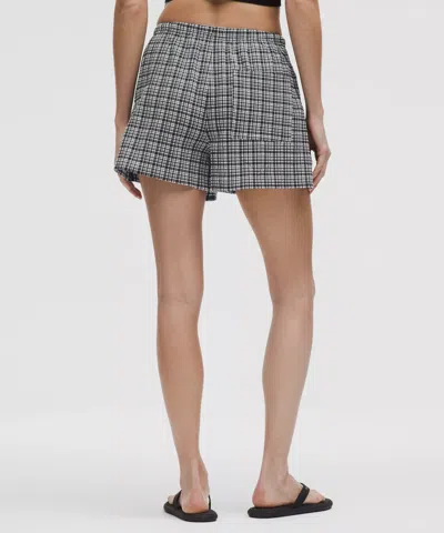 Lululemon Seersucker Check Mid-rise Pull-on Short 3"