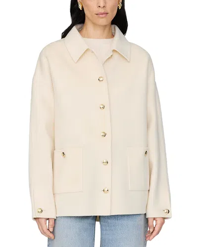 Anine Bing Wool And Cashmere Jacket With Long Sleeves In Neutral