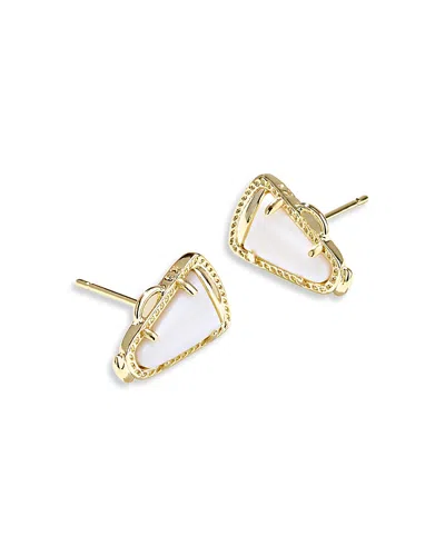 Kendra Scott Mother Of Pearl Cheer Stud Earrings In Gold