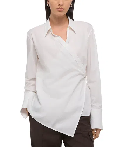 Helmut Lang Relaxed Wrap Shirt In White