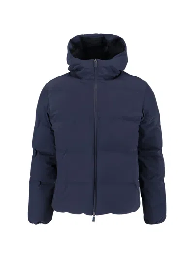 Herno New Impact Hooded Puffer Jacket In Blue