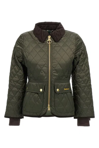 Barbour Beadnell Green Fitted Jacket In Green