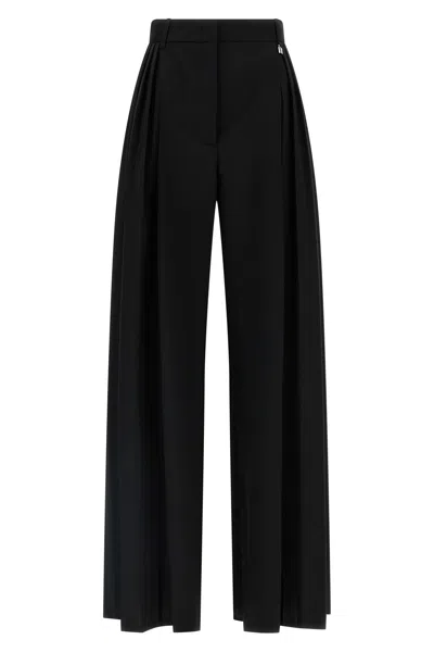 Giuseppe Di Morabito Trousers Tailored With Belt Loops Pleated Design Wide Leg In Black