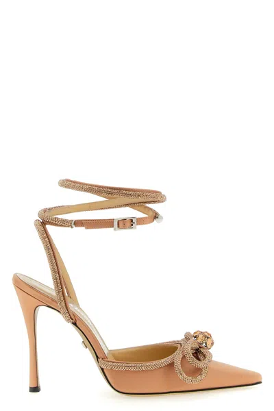 Mach&mach Satin-finish Pumps With Strass Embellishments In Pink