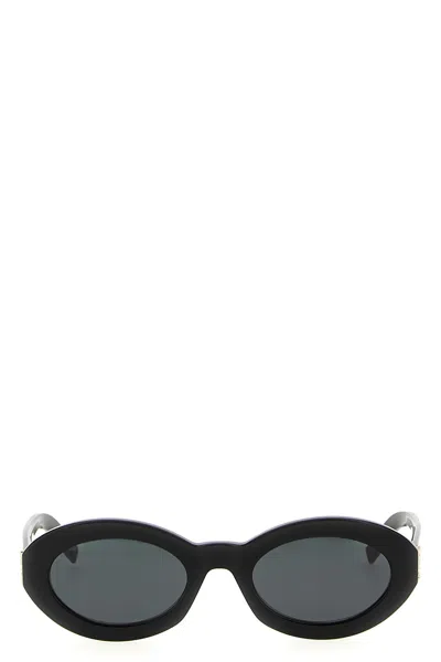 Saint Laurent Eyewear Oval Frame Sunglasses In Black