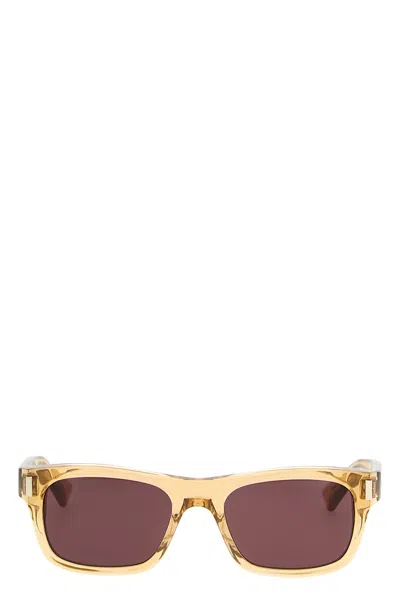 Saint Laurent Square-frame Acetate Sunglasses In Brown