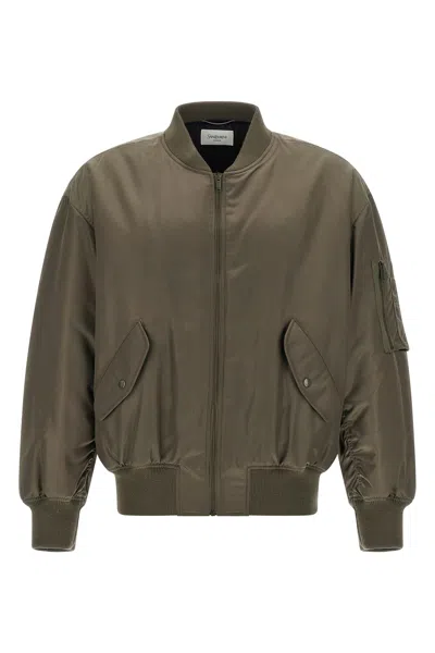 Saint Laurent Ter-repllent Serge Nylon Bomber Jacket In Brown