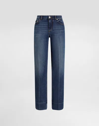 Dolce & Gabbana 5-pocket Denim Trousers In Blue