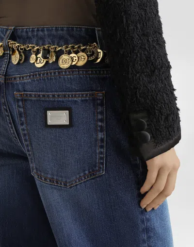 Dolce & Gabbana 5-pocket Denim Trousers In Blue