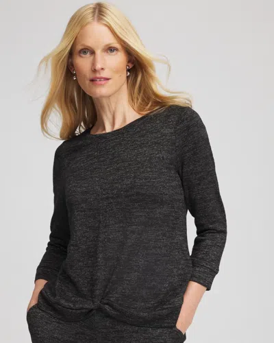 Chico's Twist-front Top In Black In Black