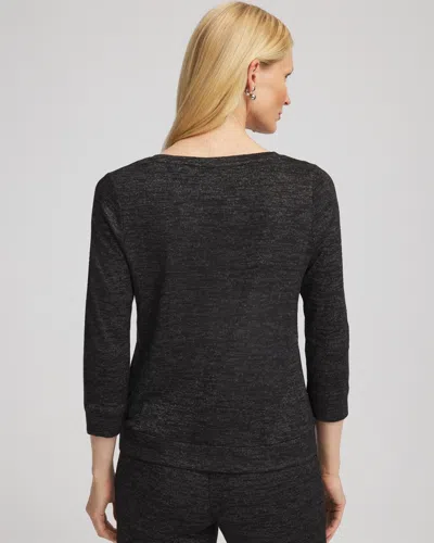Chico's Twist-front Top In Black In Black