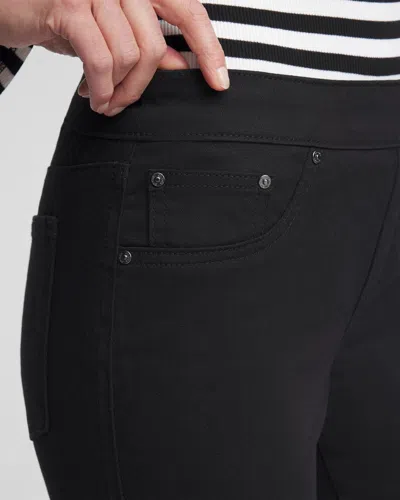 Chico's Pull-on Slim-fit Ankle Jeggings In Black In Black
