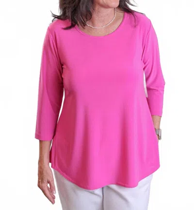 Sympli Go To Classic Tee In Peony In Red