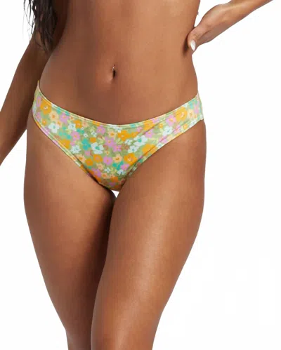Billabong On The Bright Side Lowrider Bikini Bottoms In Palm In Multi