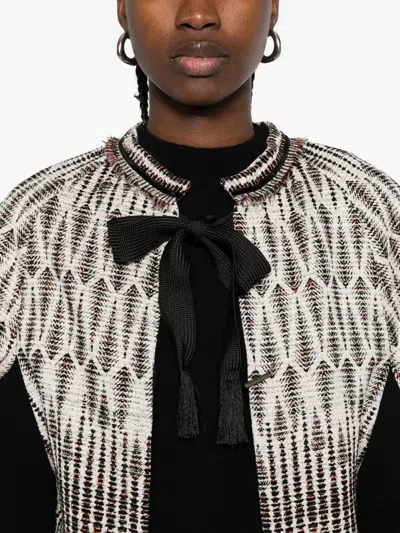 Forte Forte Geometric-pattern Bow Jacket In Multi