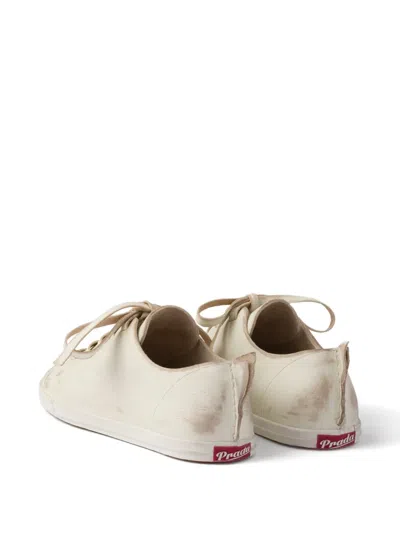 Prada Laced Shoes In Neutral