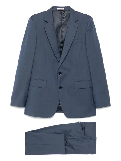 Fursac Single-breasted Suit In Blue