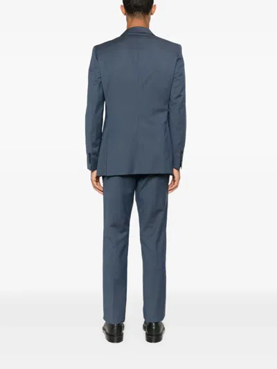 Fursac Single-breasted Suit In Blue