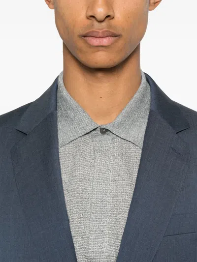 Fursac Single-breasted Suit In Blue