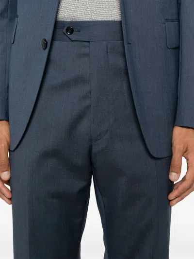 Fursac Single-breasted Suit In Blue