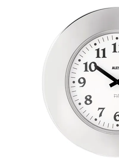 Alessi Steel-frame Wall Clock In Gray