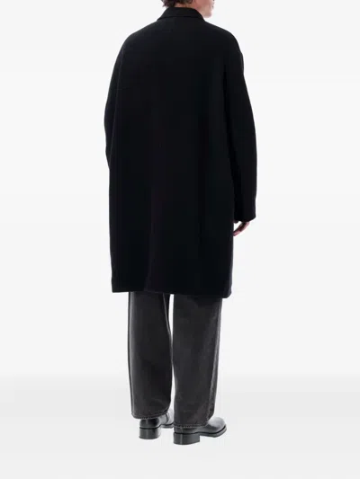 Isabel Marant Collared Long Length Side Pockets Jacket In Black