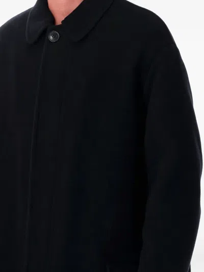 Isabel Marant Collared Long Length Side Pockets Jacket In Black