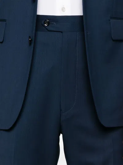 Fursac Virgin-wool Suit In Blue