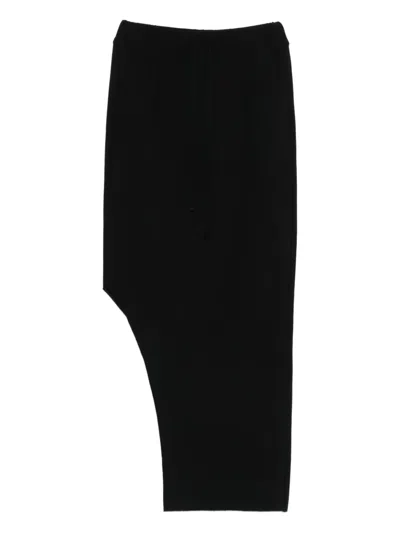 Thom Krom Asymmetric Drawstring Midi Skirt In Black
