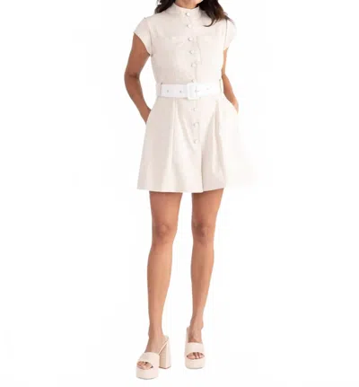 S'edge Marin Mini Dress In Cobblestone In Multi