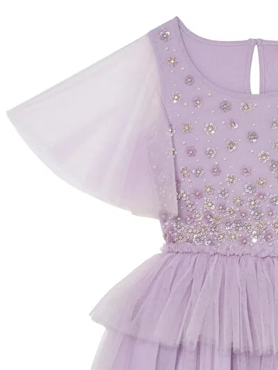 Tutu Du Monde Orchid Radiance Embellished Tiered Dress In Purple
