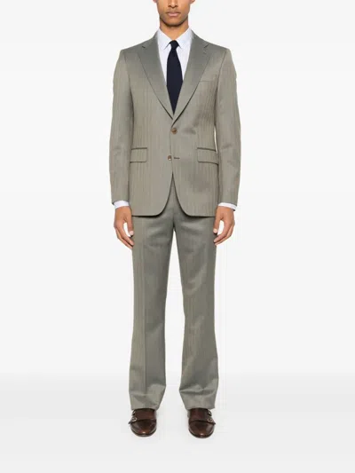 Fursac Striped Shirt In Gray