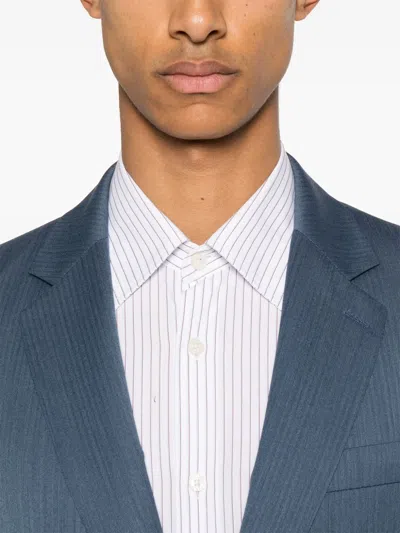 Fursac Single-breasted Suit In Blue