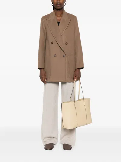 Max Mara Coats Brown In Brown