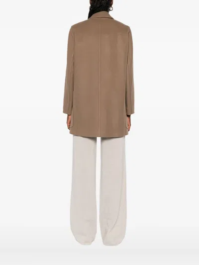 Max Mara Coats Brown In Brown