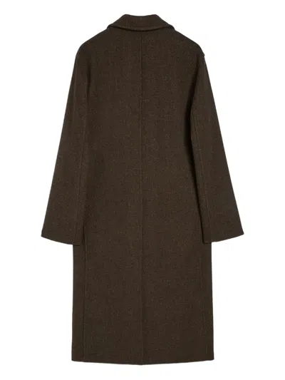 Jil Sander Mélange-effect Coat In Black