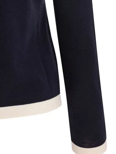 Ines De La Fressange Cardigan Corentin En Soie Et Coton Marine In Blue