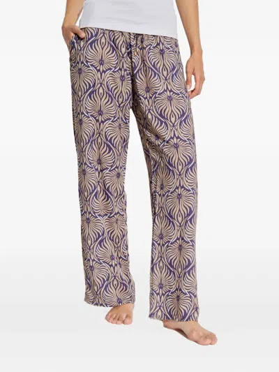 Hanro Floral-pattern Drawstring Trousers In Multi