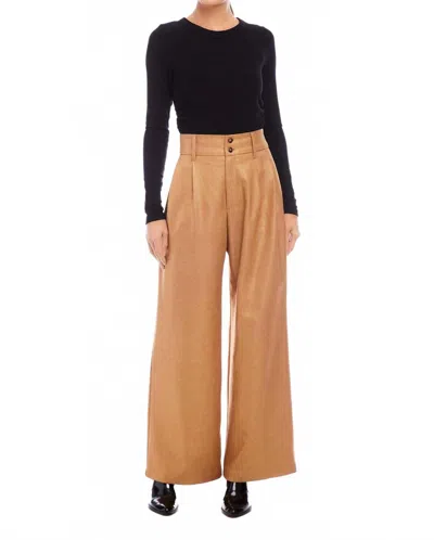 Fifteen Twenty Sadie Wide Leg Trousers Pants In Camel In Brown