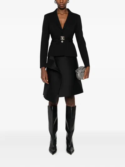Liu •jo Tailored Black Jacket With Structured Silhouette In Black