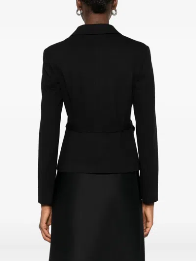 Liu •jo Tailored Black Jacket With Structured Silhouette In Black