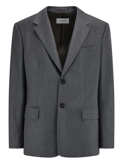 Ferragamo Two-button Single-breasted Blazer In Gray