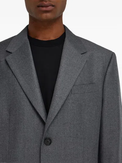 Ferragamo Two-button Single-breasted Blazer In Gray