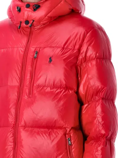 Polo Ralph Lauren Water Repellent Down Jacket In Red