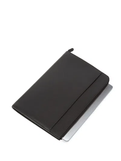 Smythson Zip Laptop Case In Black