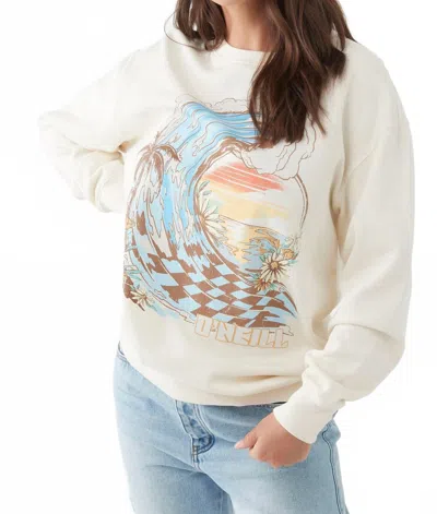 O'neill Choice Crewneck Oversized Sweatshirt In Cream In White