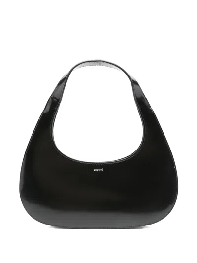 Coperni Curved Glossy Top Handle Bag In Black